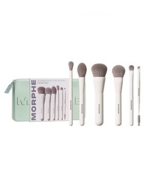 Morphe 7-Piece Brush Set in Mint and White